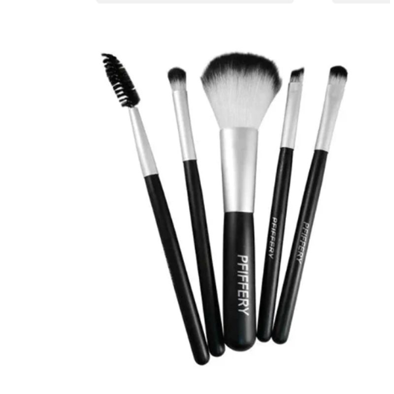 PFIFFERY - Set de 5 brochas de maquillaje para llevar en cartera