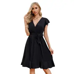 MPROPIA - Vestido Corto Primavera Mujer Manga Corta Casual y Eventos 327