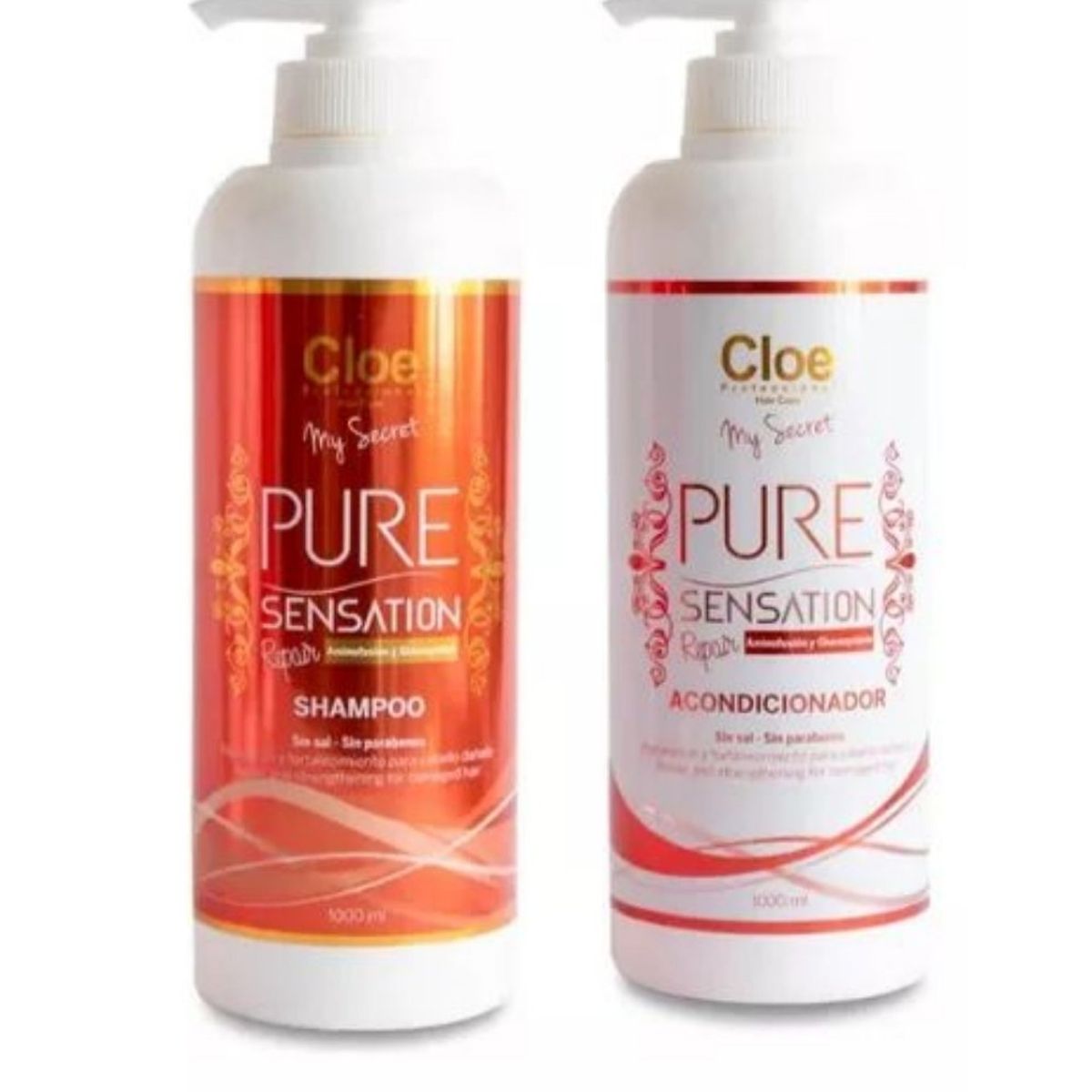 CLOE - Pack Cloe PURE SENSATION REPAIR shampoo y acondicionador 1000ml