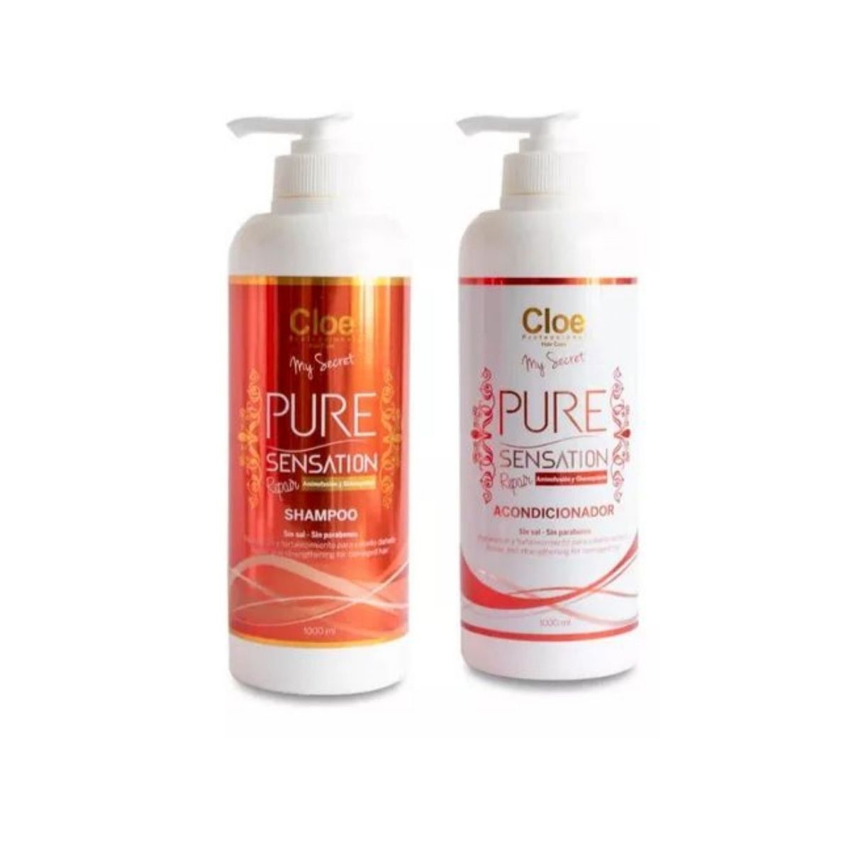 CLOE - Pack Cloe PURE SENSATION REPAIR shampoo y acondicionador 1000ml