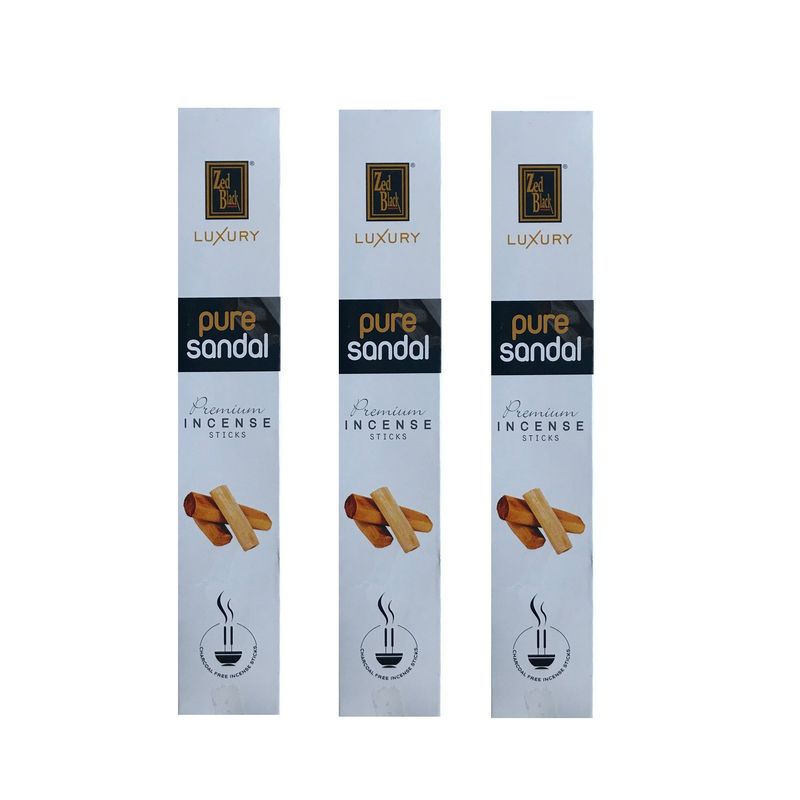 GENERICO - Incienso Zed Black Luxury Premium 3 cajas Aroma Sandalo Puro