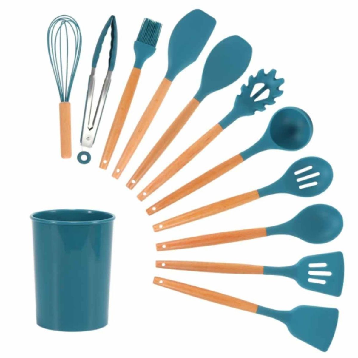 OEM - SET DE 12 PIEZAS UTENSILIOS DE COCINA DE SILICON