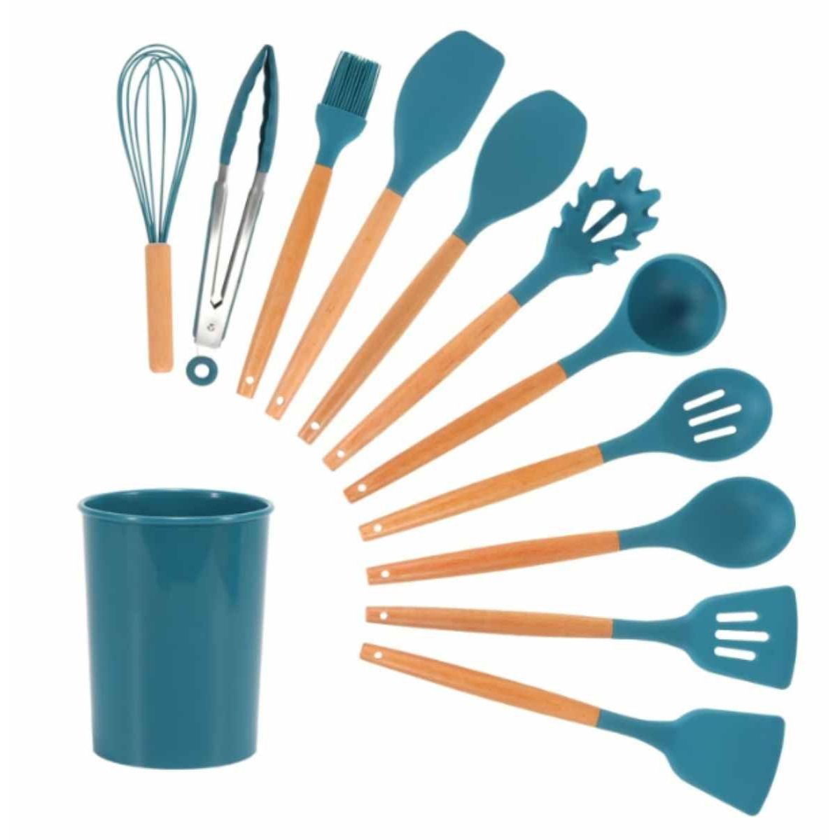 OEM - SET DE 12 PIEZAS UTENSILIOS DE COCINA DE SILICON