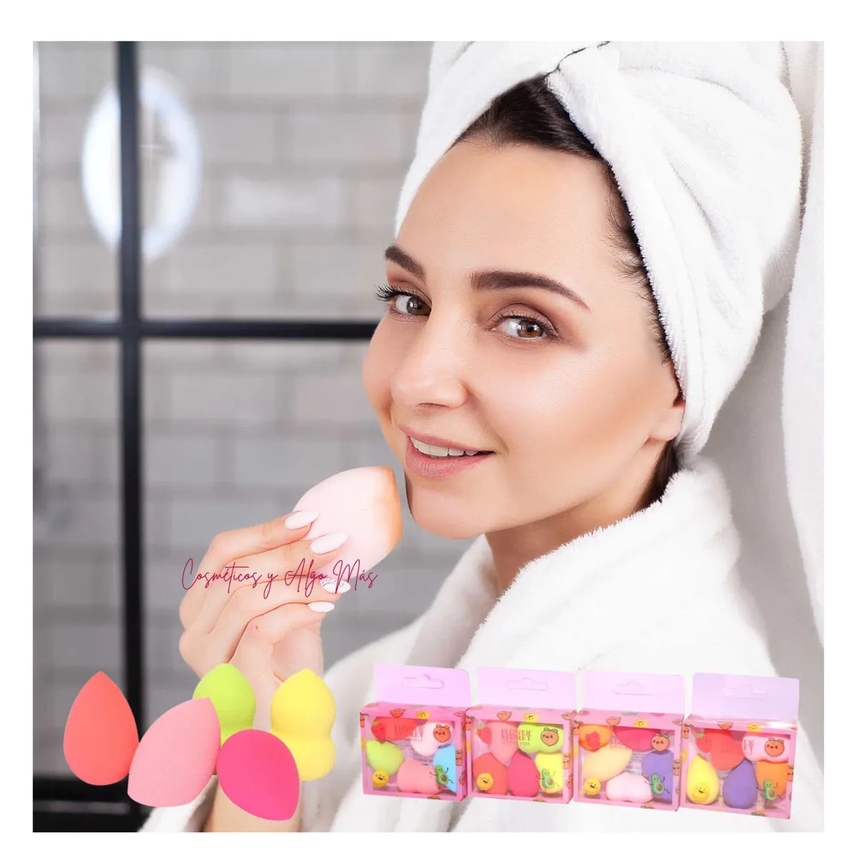 KISS BEAUTY - Set de 5 esponjas difuminadoras beauty blender profesionales