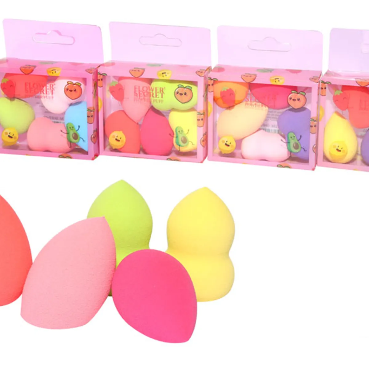 KISS BEAUTY - Set de 5 esponjas difuminadoras beauty blender profesionales
