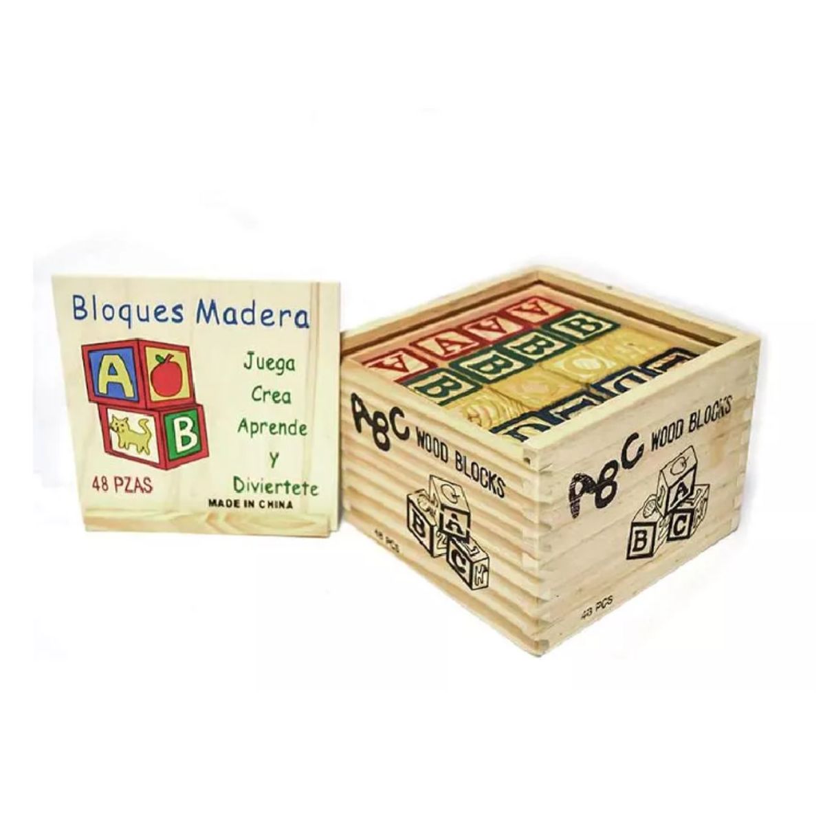 GENERICO - Bloques De Aprendizaje Y Diversión De Madera Con 48 Piezas