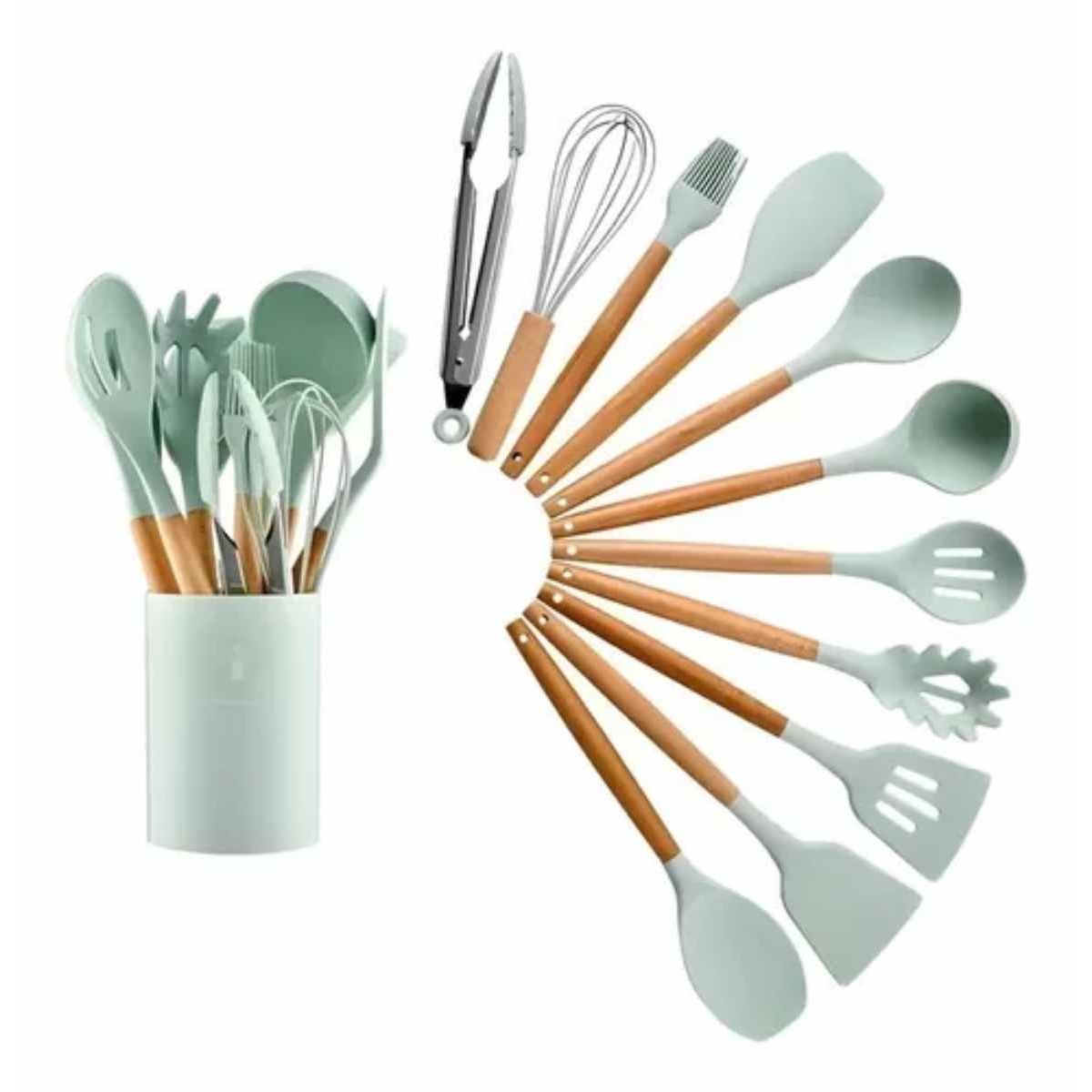 OEM - SET DE 12 PIEZAS UTENSILIOS DE COCINA DE SILICON