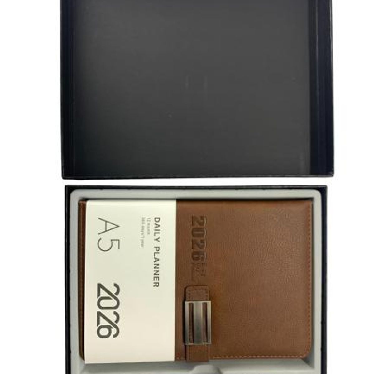 GENERICO - Agenda Cafe Año 2026 Planner Cuero Sintetico C/ Lapiz