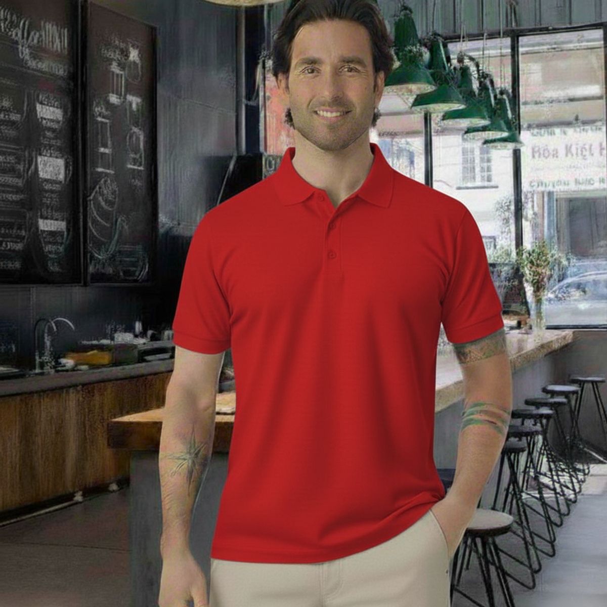 T-WORLD - Polera Piqué Manga Corta Premium 6040 Ideal Para Bordar