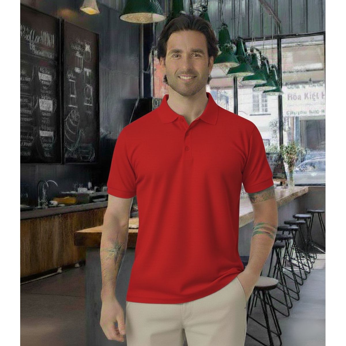 T-WORLD - Polera Piqué Manga Corta Premium 6040 Ideal Para Bordar