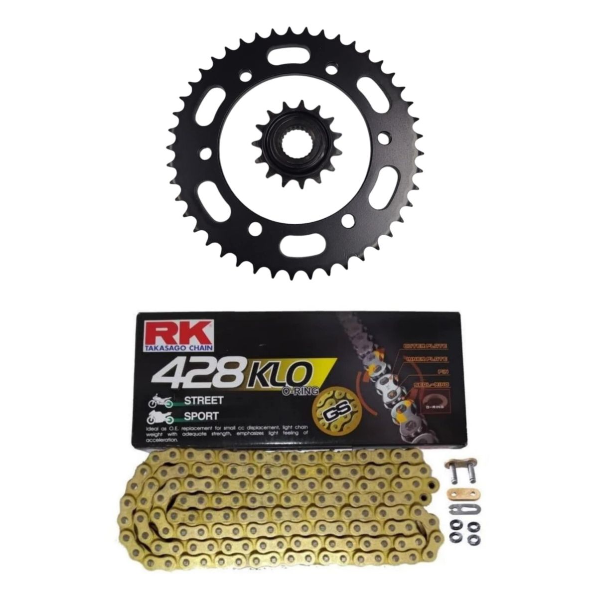 RK - Kit de transmisión con Oring Yamaha FZN 150 3.0 - 4.0