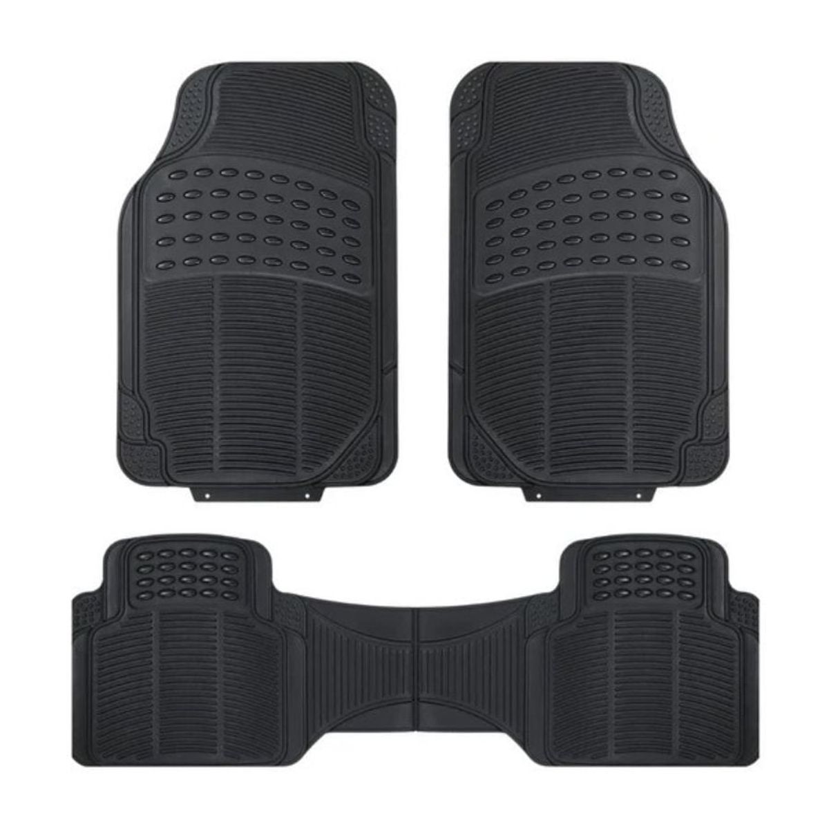 GENERICO - Set 3 Alfombra Piso De Goma Antideslizantes Auto Vehiculo