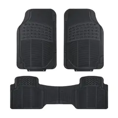GENERICO - Set 3 Alfombra Piso De Goma Antideslizantes Auto Vehiculo