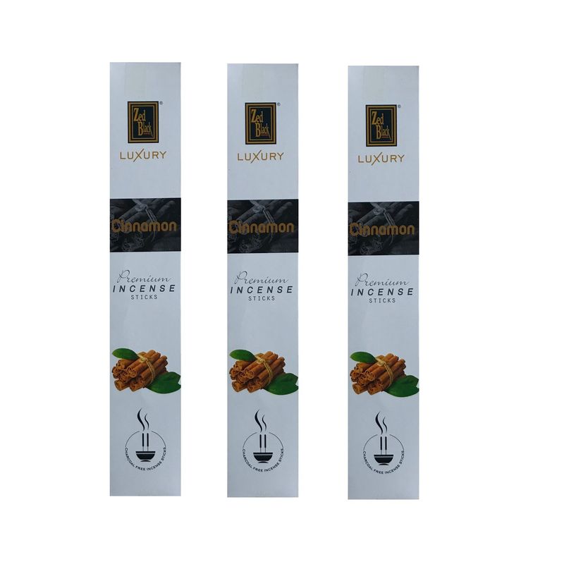 GENERICO - Incienso Zed Black Luxury Premium 3 cajas Aroma Canela