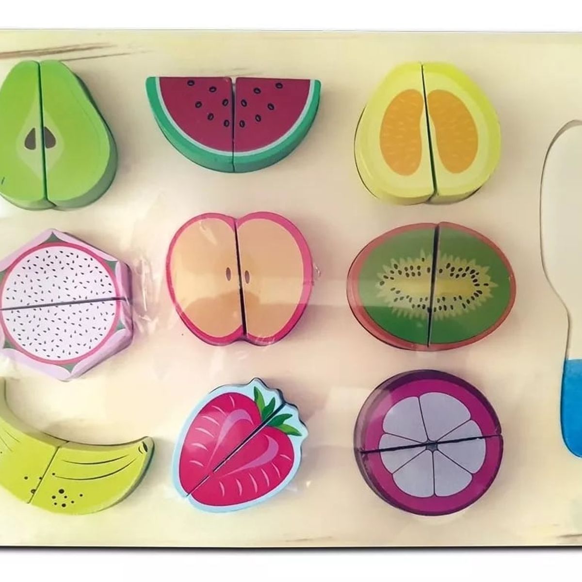 GENERICO - Set encaje didactico fruta velcro corta