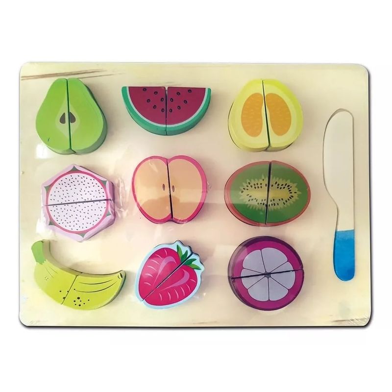GENERICO - Set encaje didactico fruta velcro corta