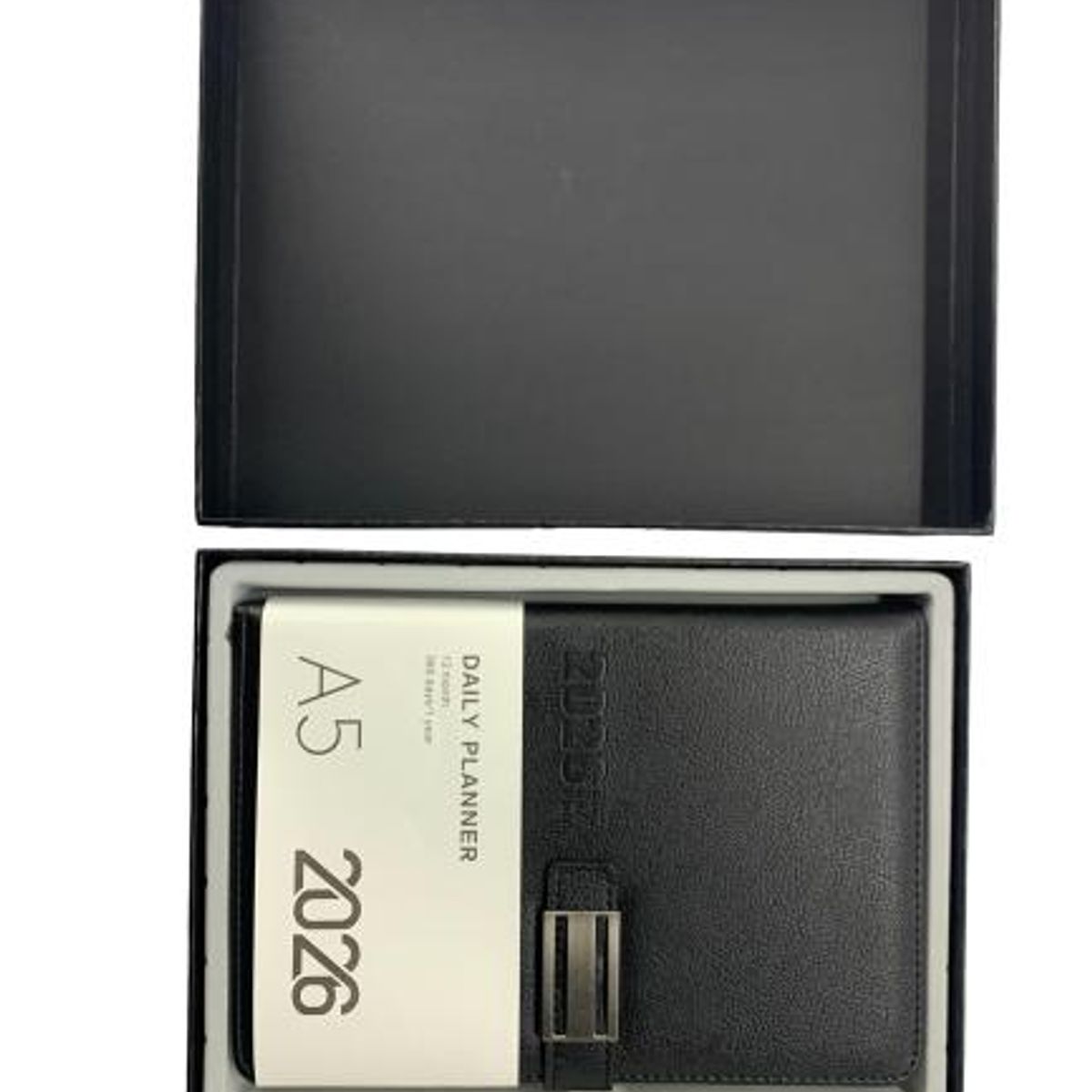 GENERICO - Agenda Negra Año 2026 Planner Cuero Sintetico C/Lapiz