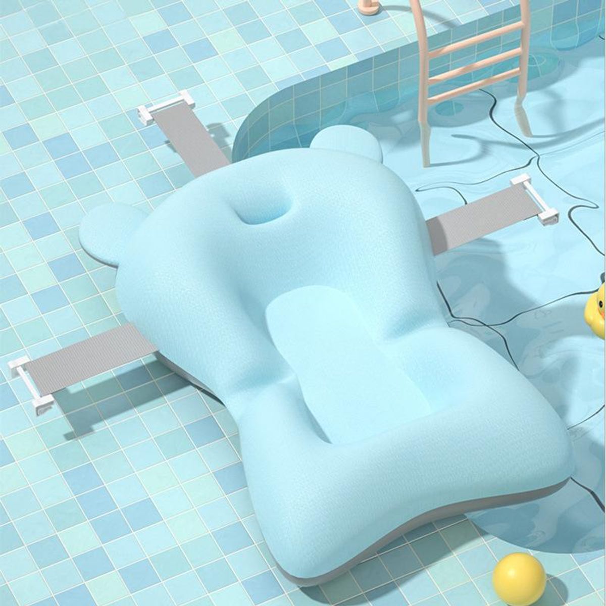 GENERICO - Hamaca Malla Para Bañera Tina De Bebe Tipo Asiento Azul