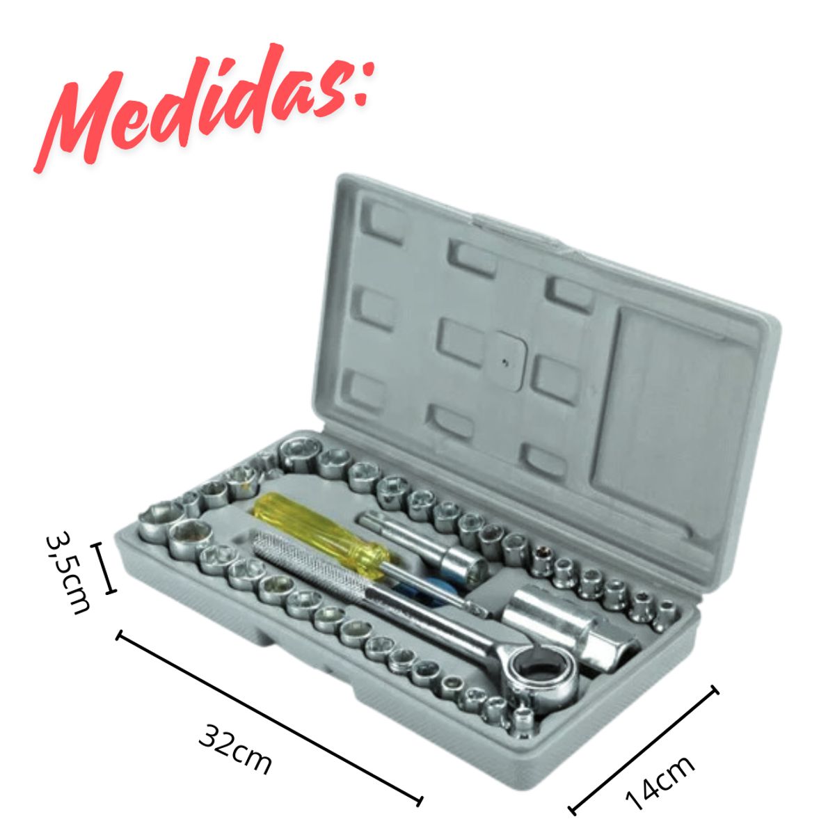 AIWA - Set Herramientas Juego De Dados 40 Piezas Con Chicharra