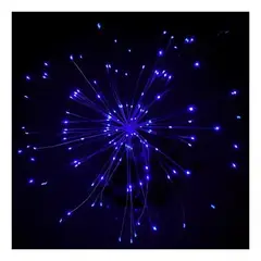 SHOP EHOME BAG - Mini Luces Navidad Solar Guirnalda Fuego Artificial 3 Metro Azul