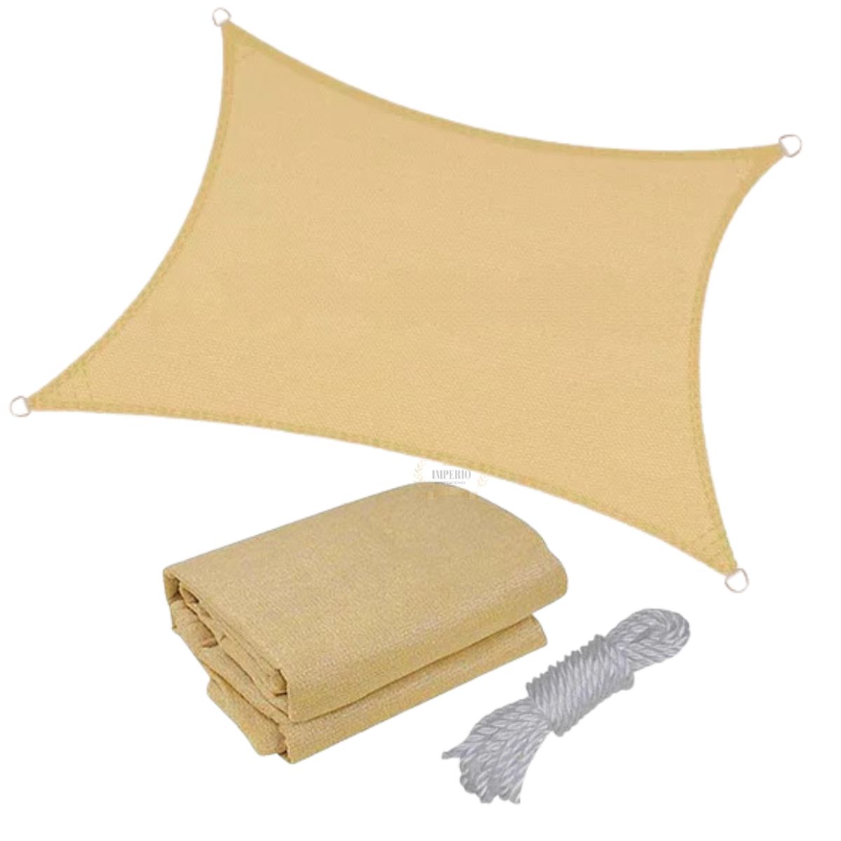 GENERICO - Carpa Lona Vela Sombra Rectangular 5X5