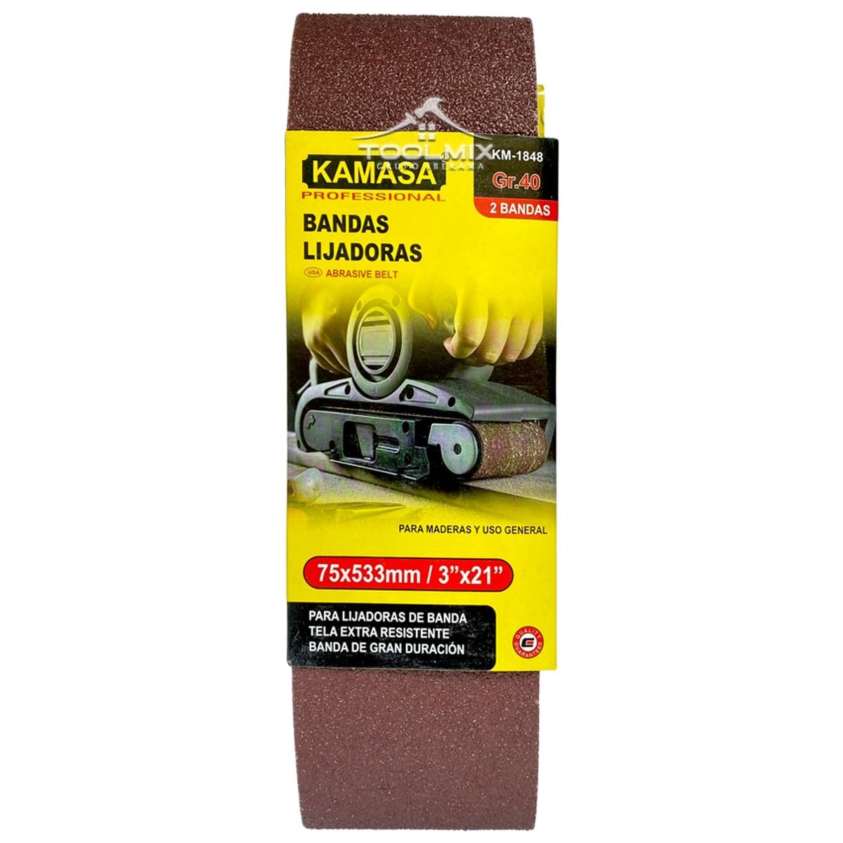 KAMASA - Lija De Banda P40 medida 75x533 Mm  3x21 PuLG