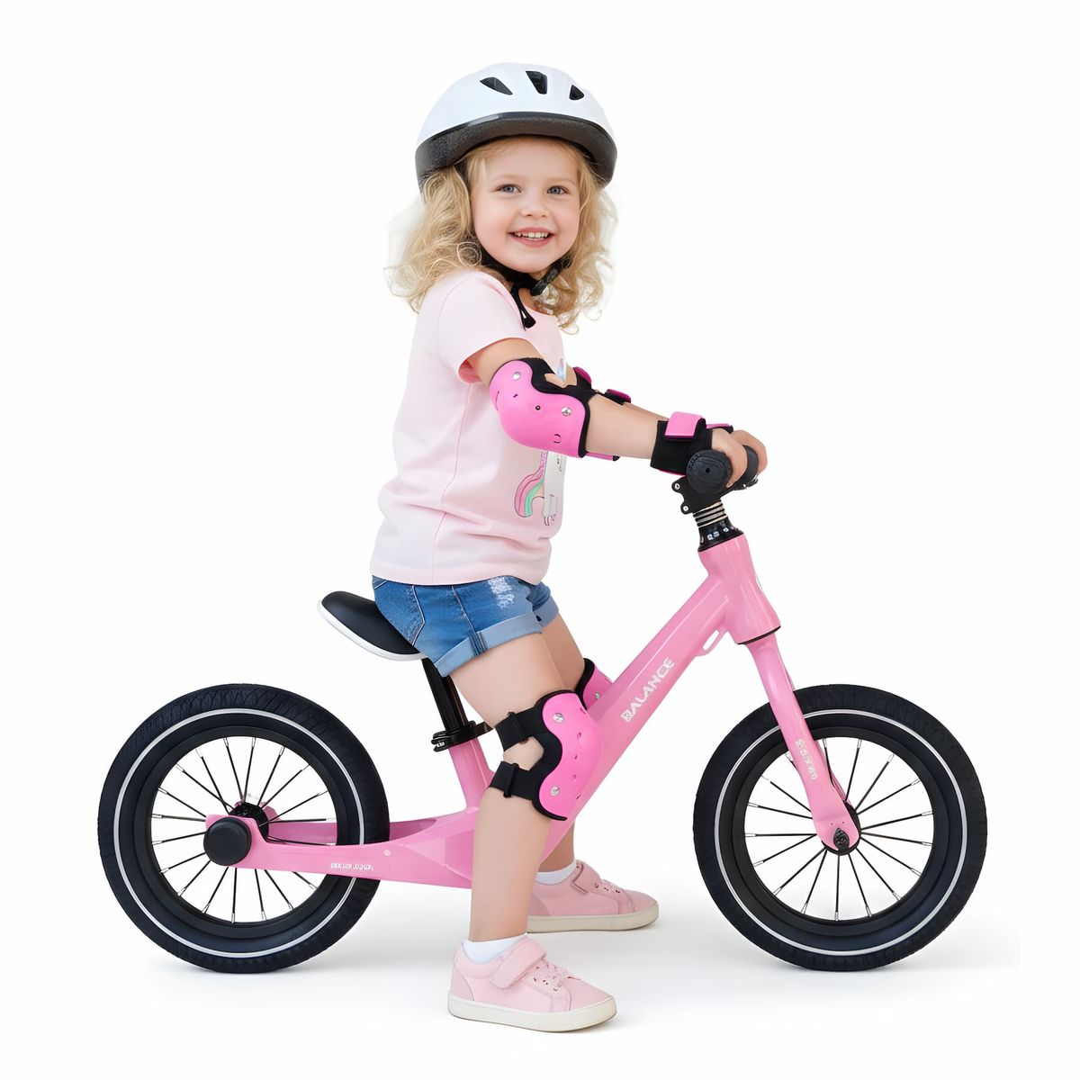 GENERICO - Bicicleta De Equilibrio Aprendizaje Rosa Aro 12