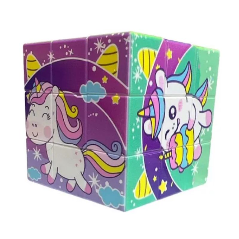 GENERICO - Cubo Rubik 3x3x3 Diseños Unicornio