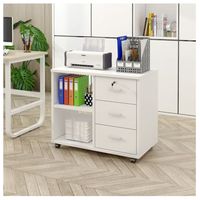 Mueble De Oficina Archivador Cajonera Gabinete Con Llave Con Rueda 60cm