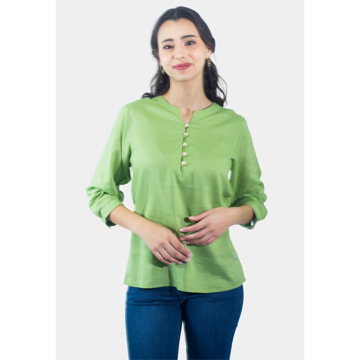 TENTATION - Bluson Abotonado Manga Tres Cuartos Limon Tentation