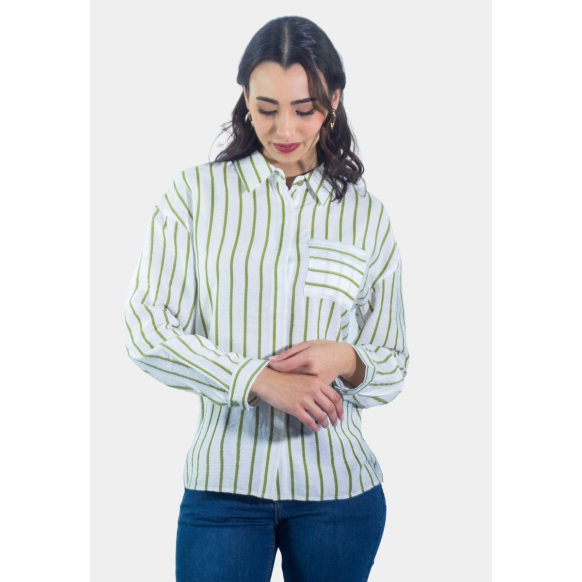 TENTATION - Blusa Rayas Verde Tentation