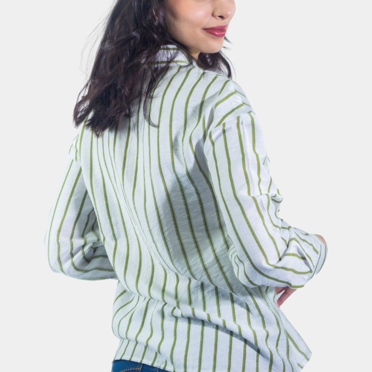 TENTATION - Blusa Rayas Verde Tentation