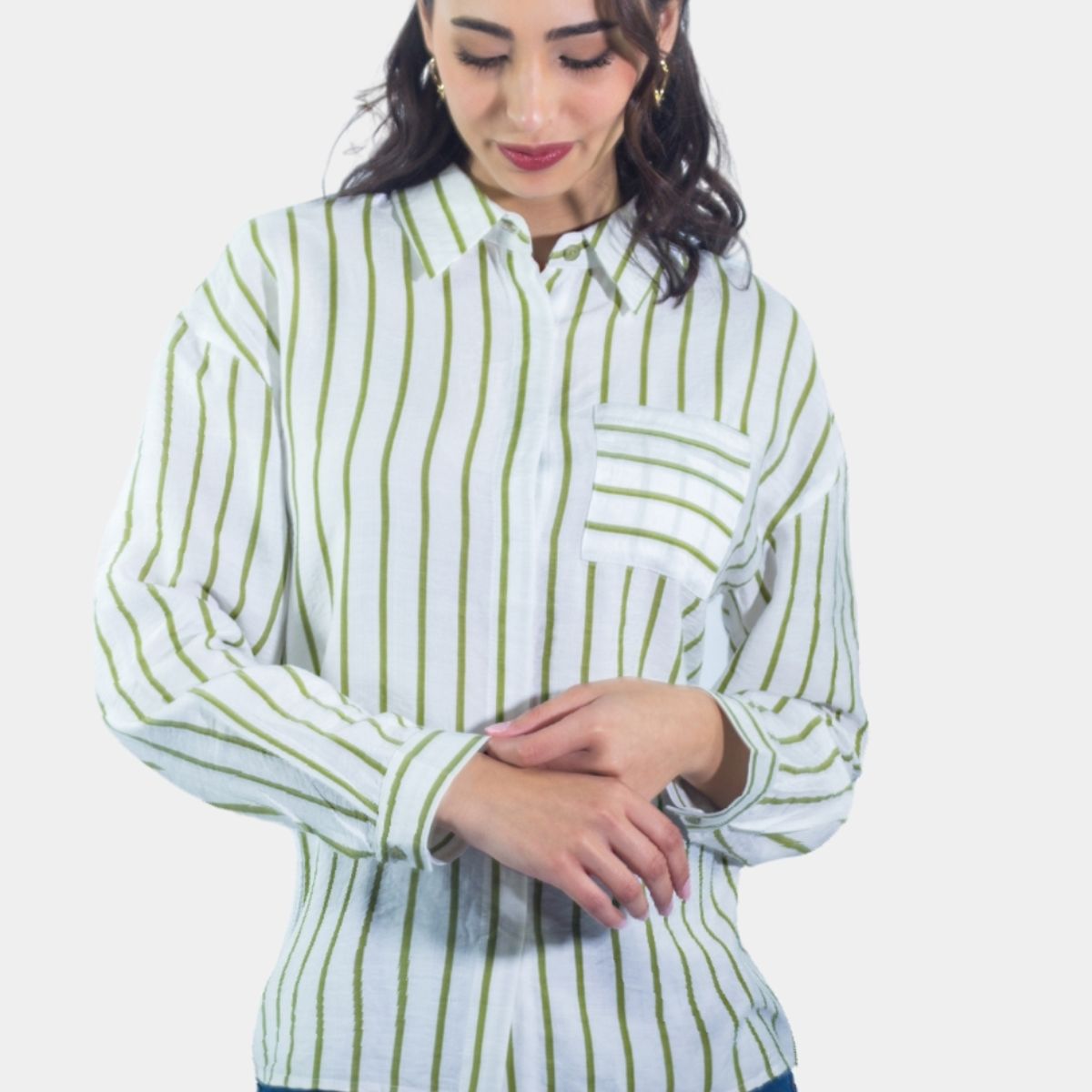 TENTATION - Blusa Rayas Verde Tentation