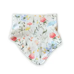 LITTLE BEE - Babero bandana algodón pima LILIES