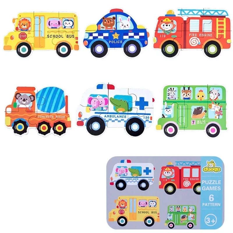 OEM - PUZZLE ROMPECABEZAS MONTESSORI 3D MEDIOS DE TRANSPORTE