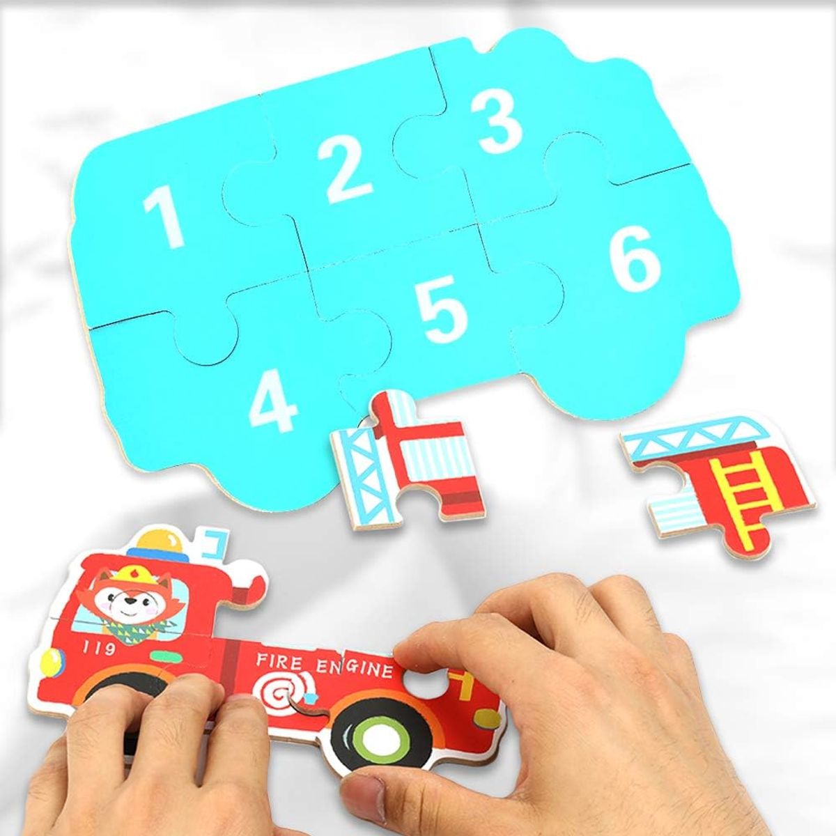 OEM - PUZZLE ROMPECABEZAS MONTESSORI 3D MEDIOS DE TRANSPORTE