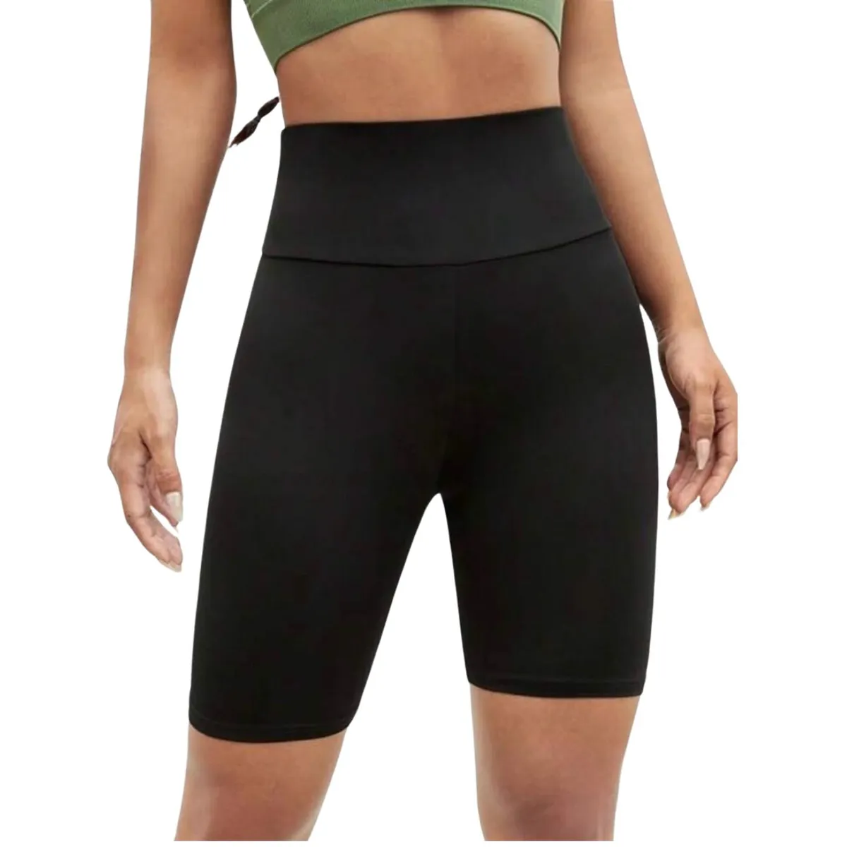LIKE SHOP - Calza Corta Deportiva Tiro Extra Alto Gym Running Jogging Lycra 013