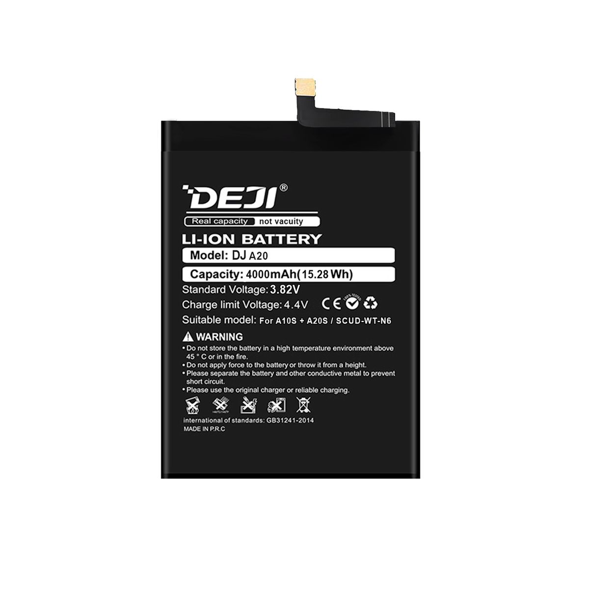 GENERICO - Bateria Compatible con Samsung A10S/A20S DEJI Capacidad 4000mAh