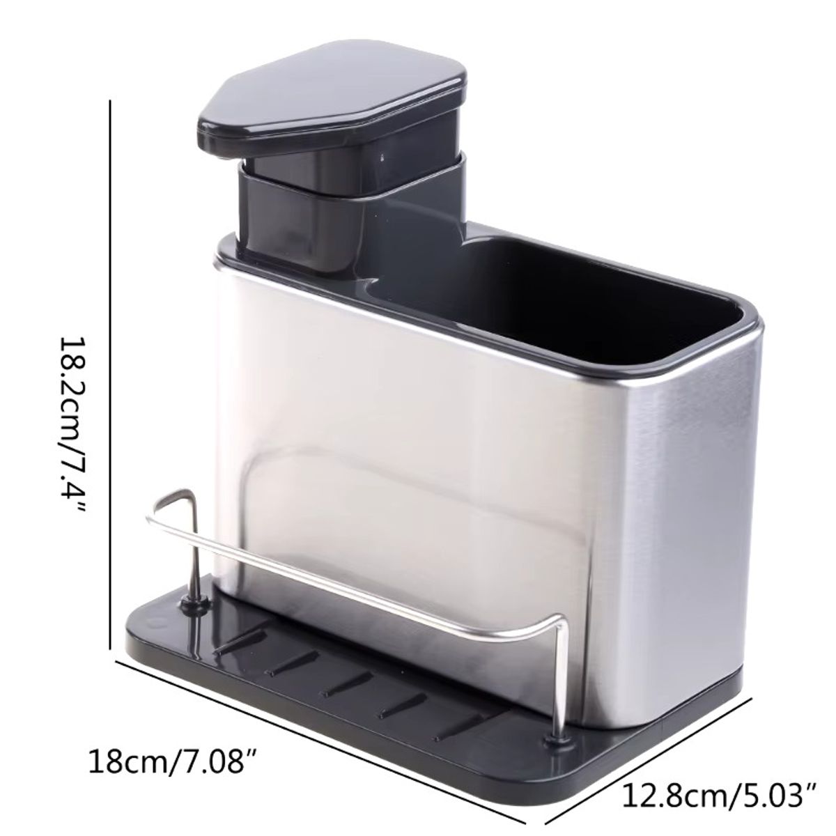 GENERICO - Dispensador De Lava Loza Jabón Y Porta Esponja Organizador