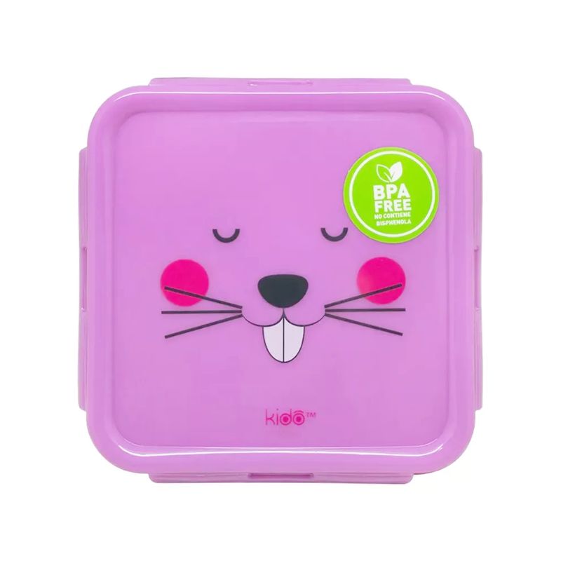 TITANIO - Contenedor Titanio Animales 500ml Cuadrado Conejo