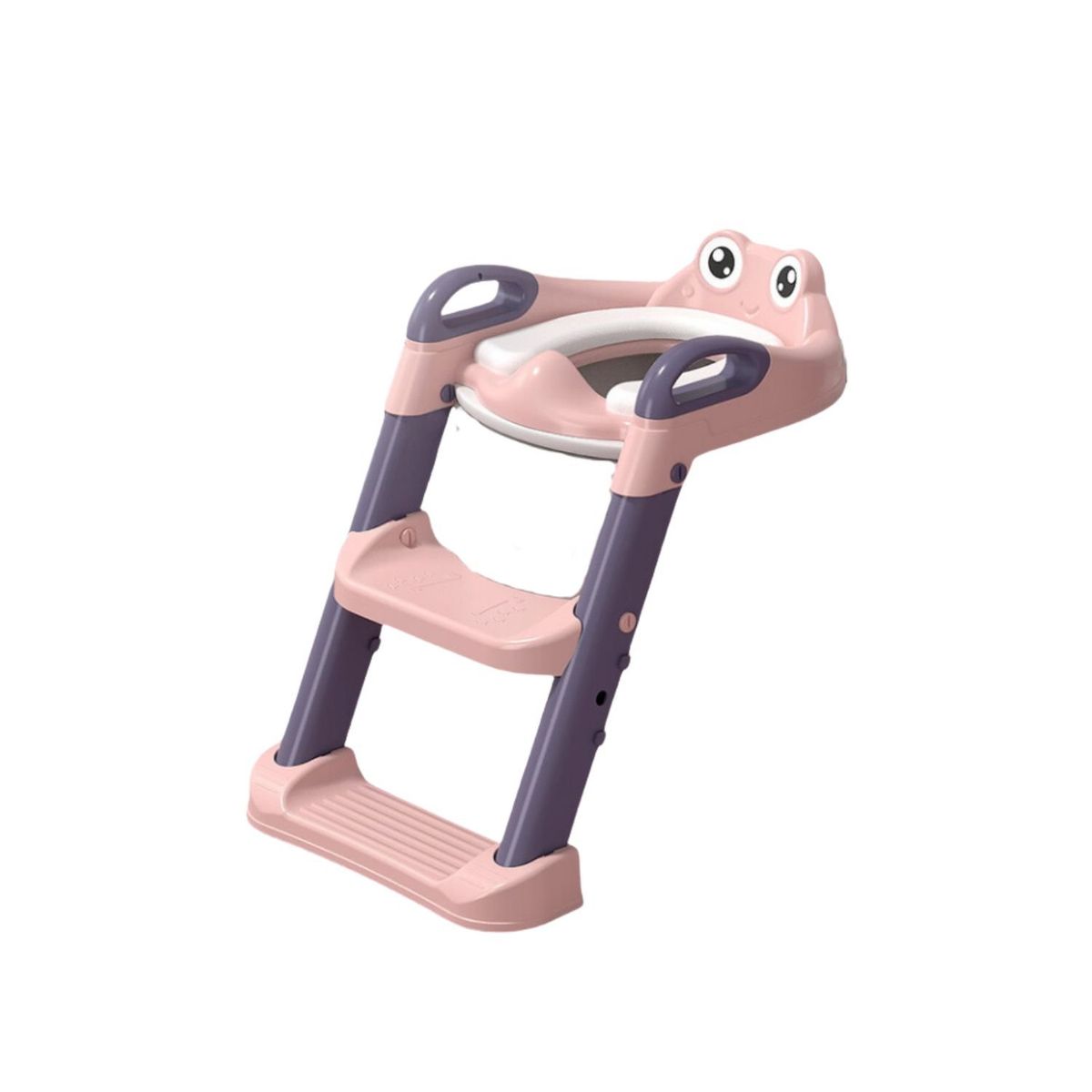 BABYLUNA - Asiento y Escalera Adaptador Plegable para Baño Niños Rosa