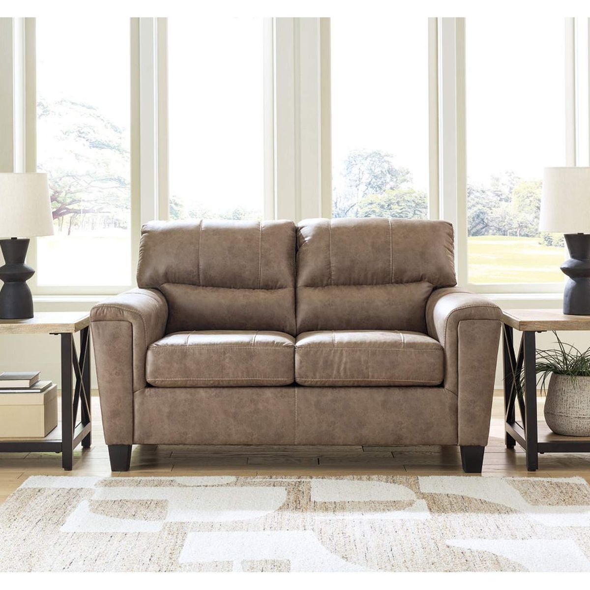 ASHLEY - Sofá 2 cuerpos Navi cafe