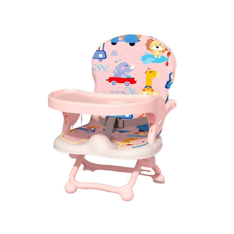 BABYLUNA - Silla 2 En 1 Para Comer O Jugar Portátil Cojín Animales Rosa
