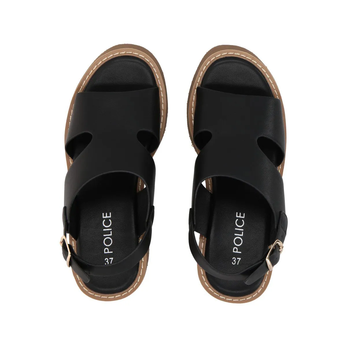 POLICE - Sandalia Mujer Negro Coqui Police