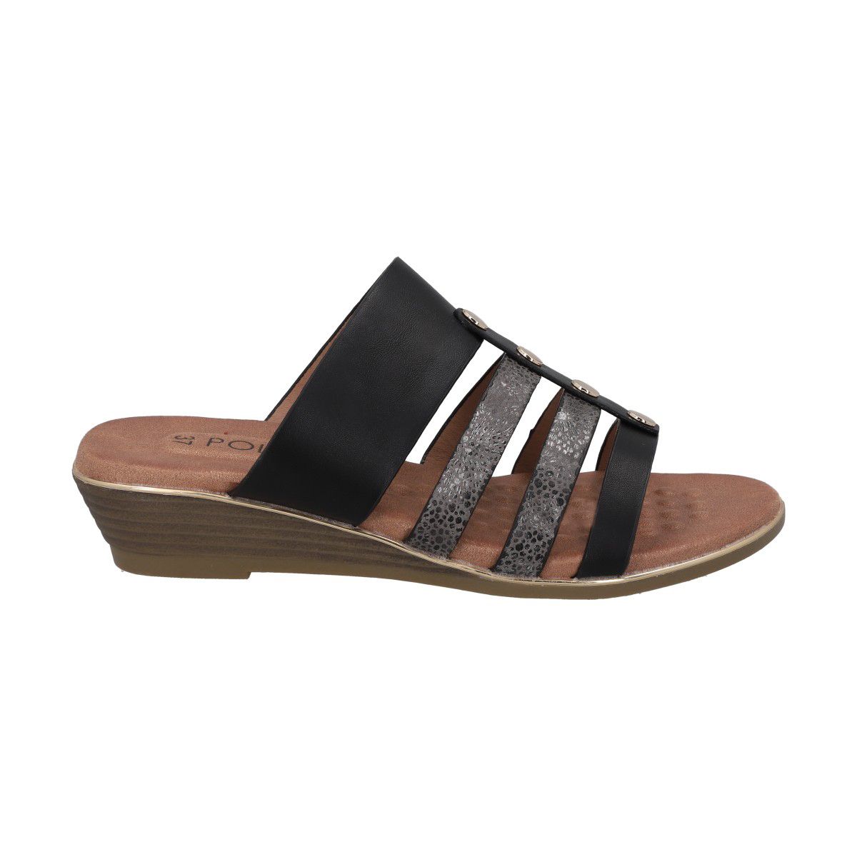 POLICE - Sandalia Mujer Negro Inés Police