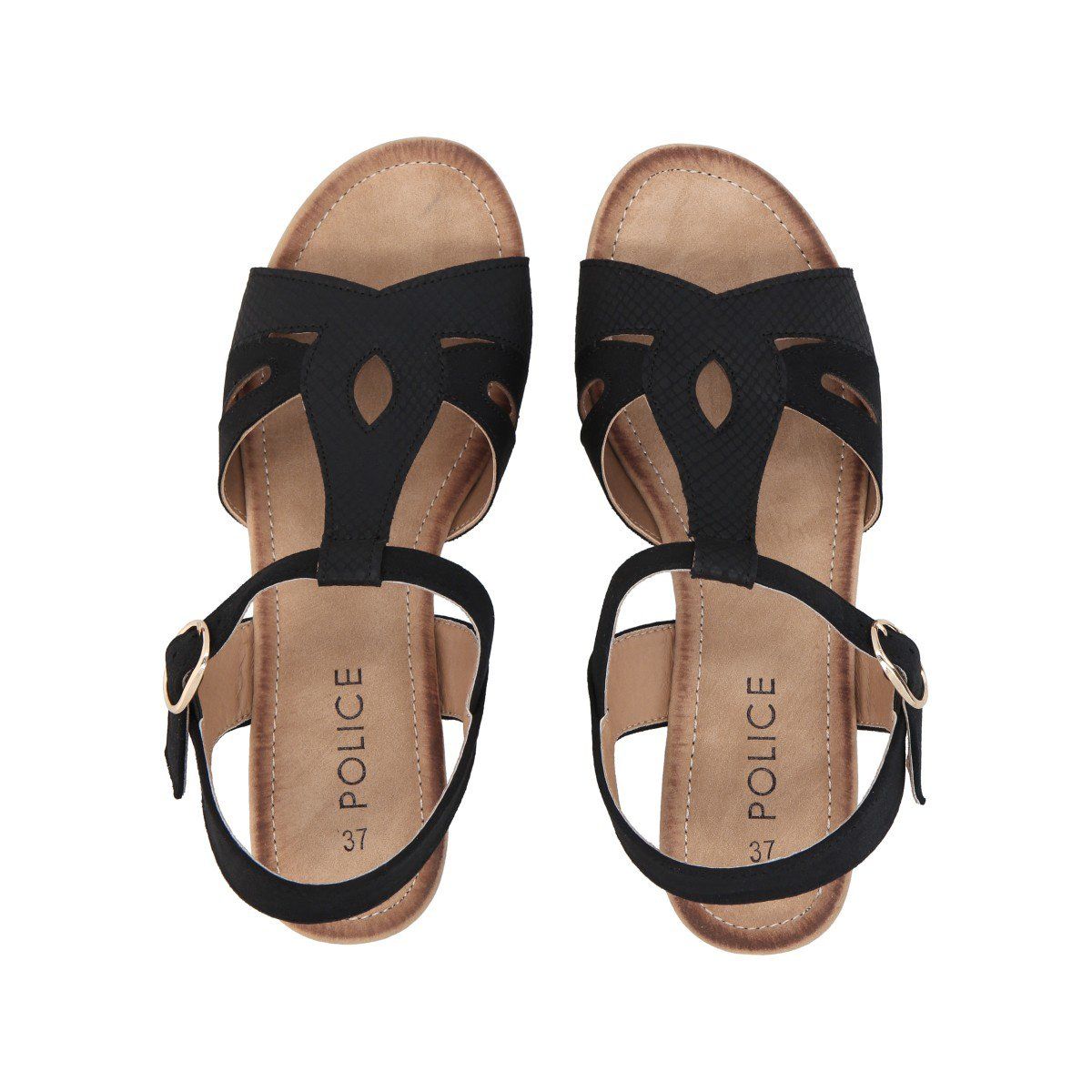 POLICE - Sandalia Mujer Negro Mora Police