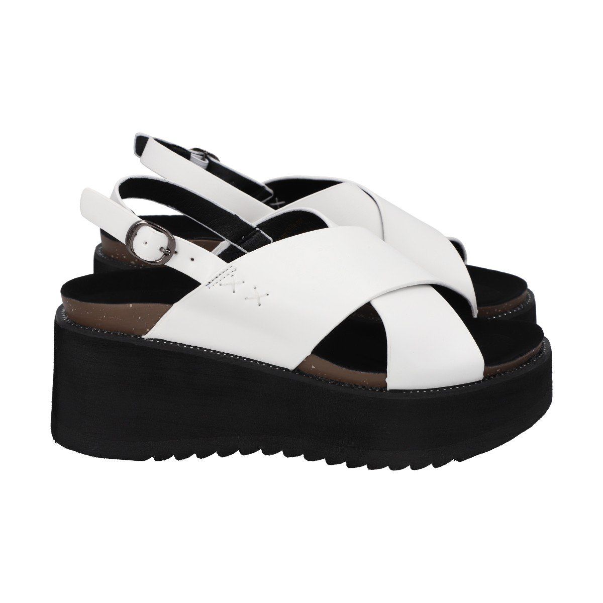 POLICE - Sandalia Mujer Blanco Plataforma Polly Police