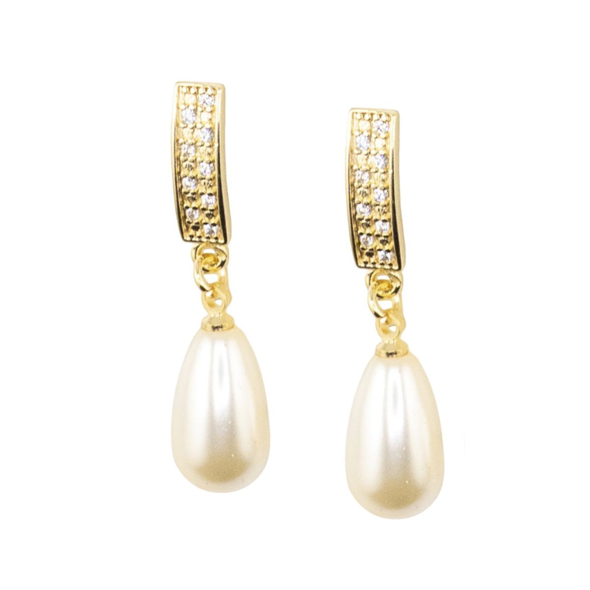 JOYAS MONTERO - Aros Ale Baño Oro 24K creado cristales de Swarovski® Cream