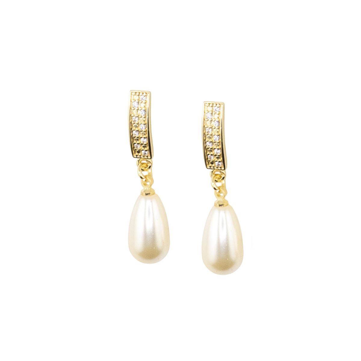 JOYAS MONTERO - Aros Ale Baño Oro 24K creado cristales de Swarovski® Cream