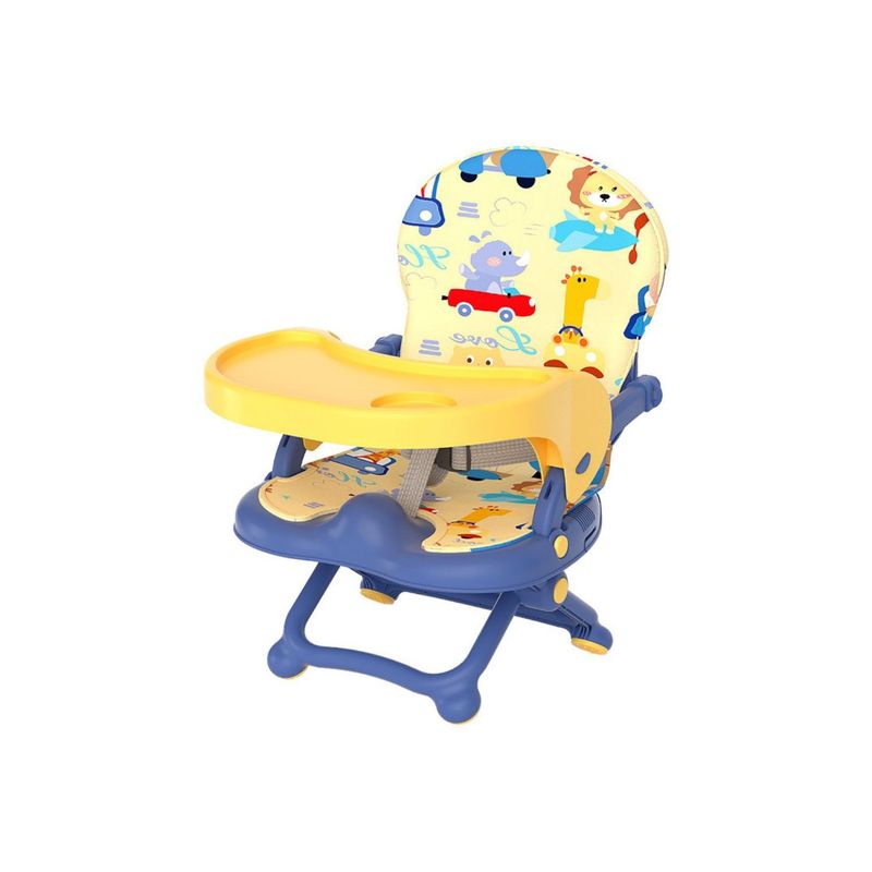 BABYLUNA - Silla 2 En 1 Para Comer O Jugar Portátil Cojín Animales Azul